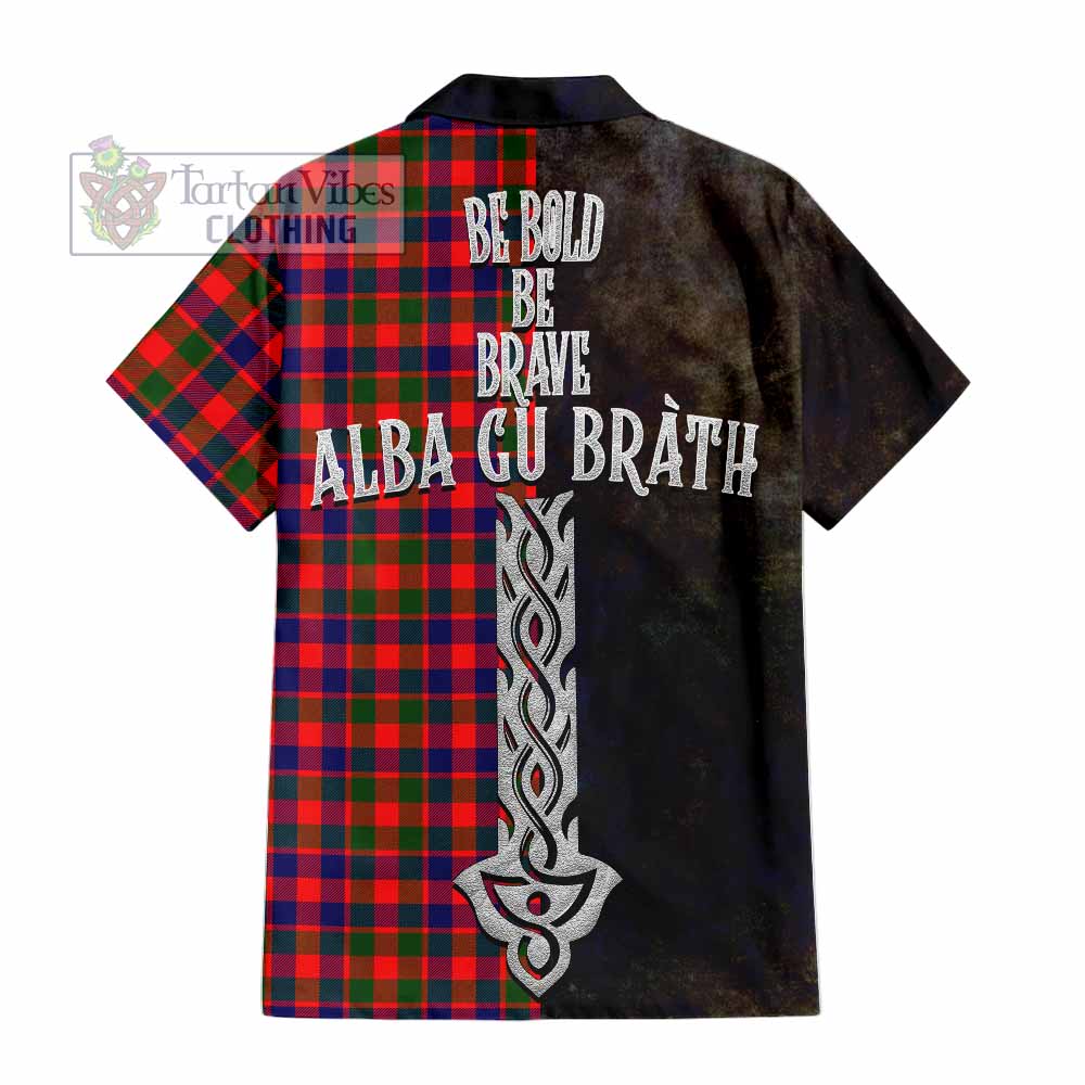 MacGowan (McGowan) Tartan Family Crest Hawaiian Shirt Alba Gu Brath Be Brave Lion Ancient Style - Tartan Vibes Clothing