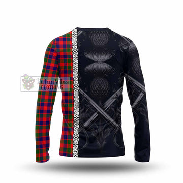 MacGowan (McGowan) Tartan Long Sleeve T-Shirt with Family Crest Cross Sword Thistle Celtic Vibes - Tartan Vibes Clothing