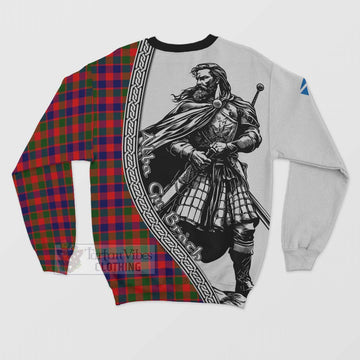 MacGowan (McGowan) Tartan Clan Crest Sweatshirt with Highlander Warrior Celtic Style - Tartan Vibes Clothing