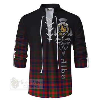 MacGowan (McGowan) Tartan Ghillie Kilt Shirt Featuring Alba Gu Brath Family Crest Celtic Inspired - Tartan Vibes Clothing