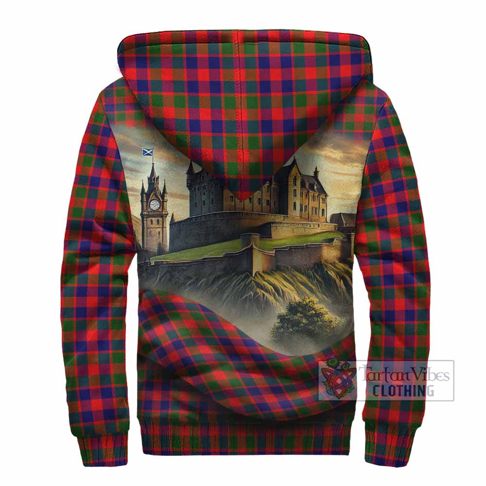 MacGowan (McGowan) Tartan Family Crest Sherpa Hoodie with Scottish Ancient Castle Style - Tartan Vibes Clothing