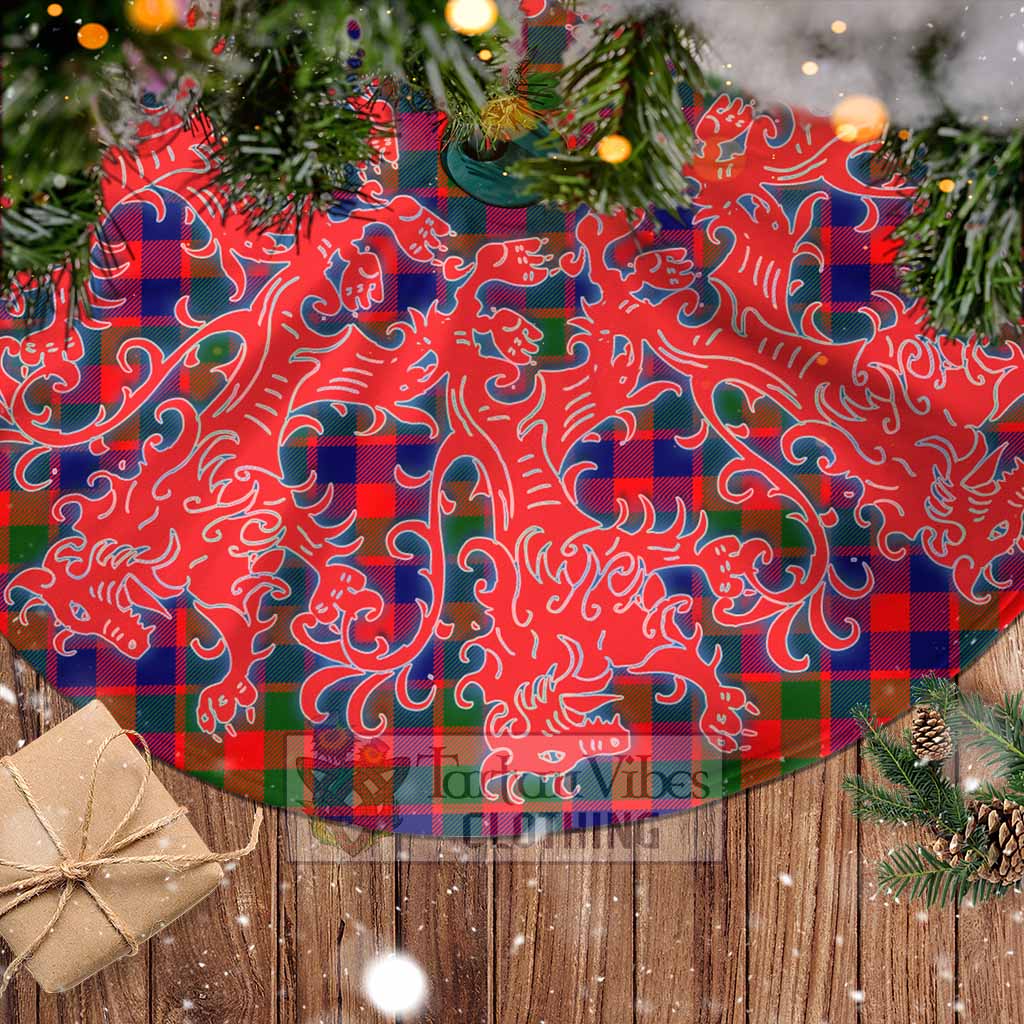 MacGowan (McGowan) Tartan Christmas Tree Skirt Lion Rampant Style - Tartan Vibes Clothing