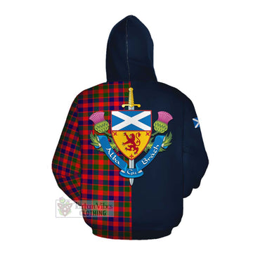 MacGowan (McGowan) Tartan Cotton Hoodie Alba with Scottish Lion Royal Arm Half Style Pullover Hoodie - Tartan Vibes Clothing