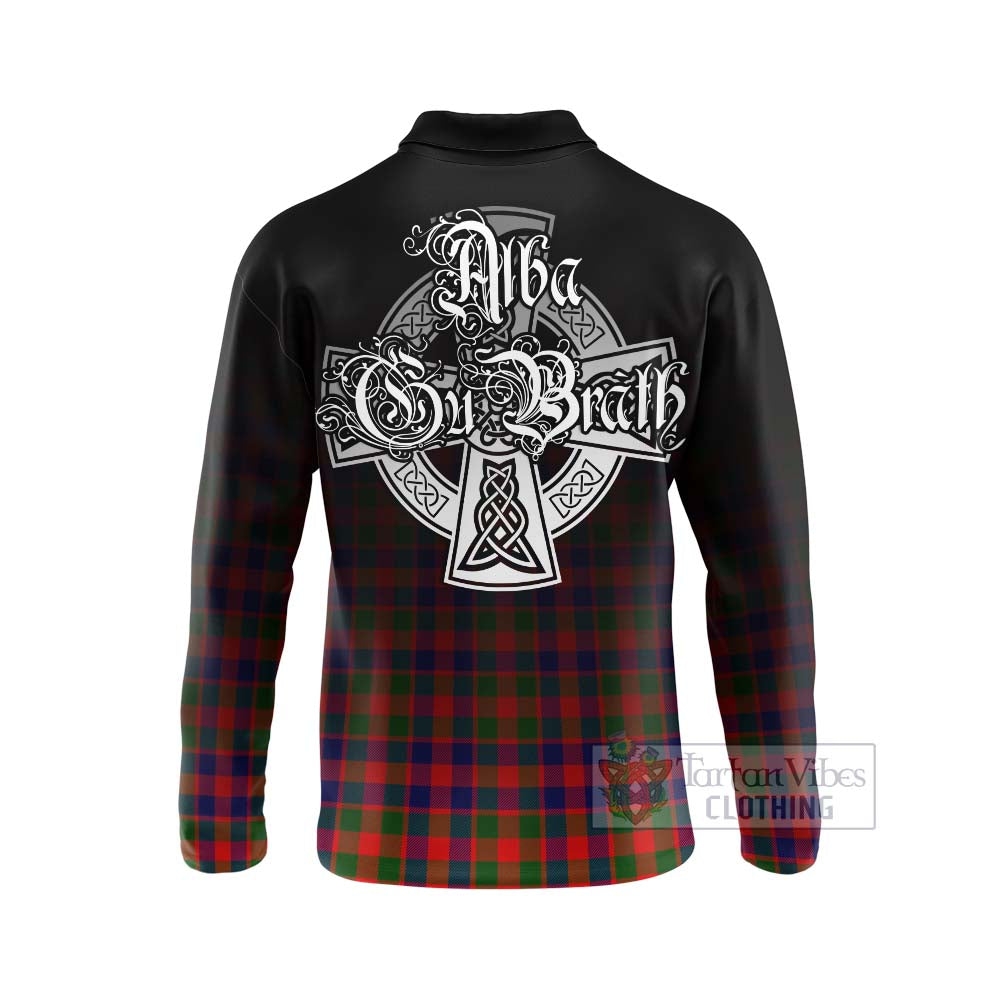 MacGowan (McGowan) Tartan Long Sleeve Polo Shirt Featuring Alba Gu Brath Family Crest Celtic Inspired - Tartan Vibes Clothing