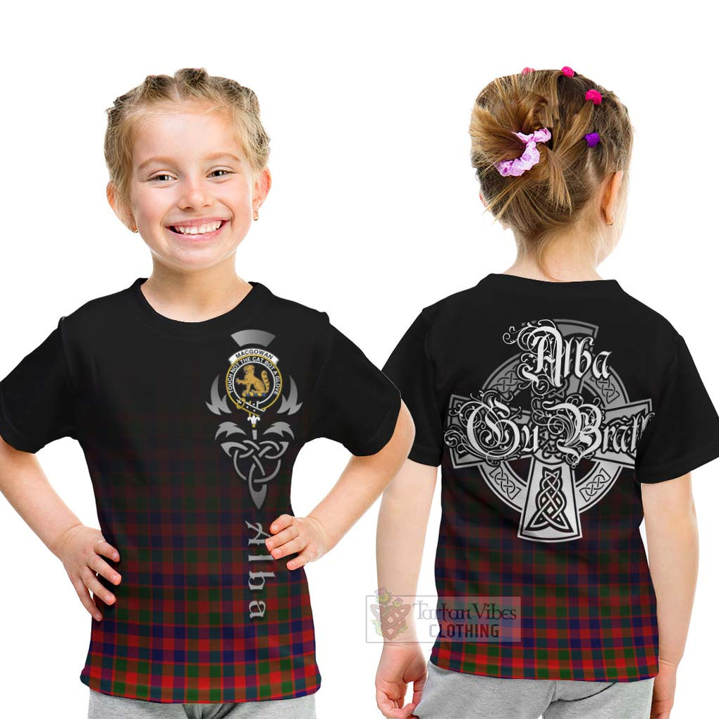 MacGowan (McGowan) Tartan Kid T-Shirt Featuring Alba Gu Brath Family Crest Celtic Inspired - Tartan Vibes Clothing