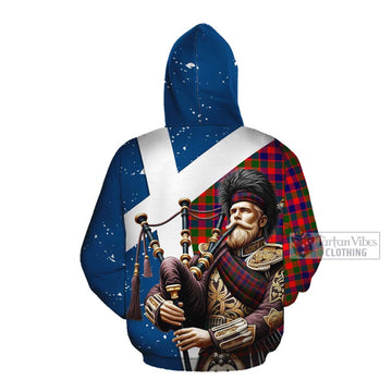 MacGowan (McGowan) Tartan Cotton Hoodie with Family Crest Scottish Bagpiper Vibes Pullover Hoodie - Tartan Vibes Clothing