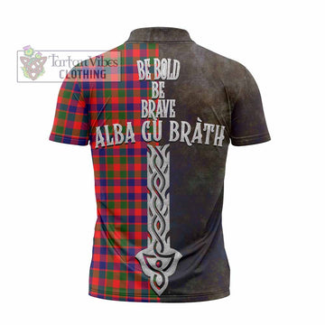 MacGowan (McGowan) Tartan Family Crest Zipper Polo Shirt Alba Gu Brath Be Brave Lion Ancient Style - Tartan Vibes Clothing