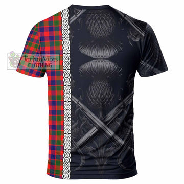 MacGowan (McGowan) Tartan T-Shirt with Family Crest Cross Sword Thistle Celtic Vibes - Tartan Vibes Clothing