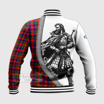 MacGowan (McGowan) Tartan Clan Crest Baseball Jacket with Highlander Warrior Celtic Style - Tartan Vibes Clothing