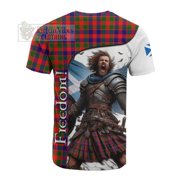 MacGowan (McGowan) Crest Tartan Cotton T-shirt Inspired by the Freedom of Scottish Warrior - Tartan Vibes Clothing