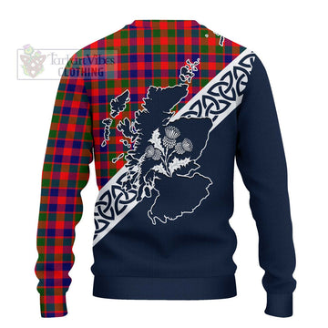 MacGowan (McGowan) Tartan Ugly Sweater Featuring Thistle and Scotland Map - Tartan Vibes Clothing