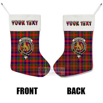 MacGowan (McGowan) Tartan Family Crest Christmas Stocking with Personalized Text - Tartan Vibes Clothing