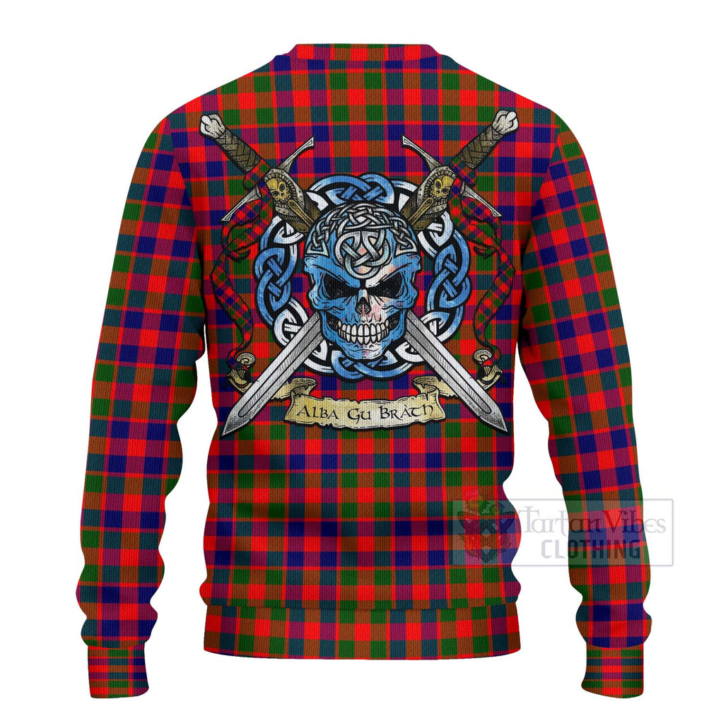 MacGowan (McGowan) Tartan Ugly Sweater with Family Crest Celtic Skull Style - Tartan Vibes Clothing