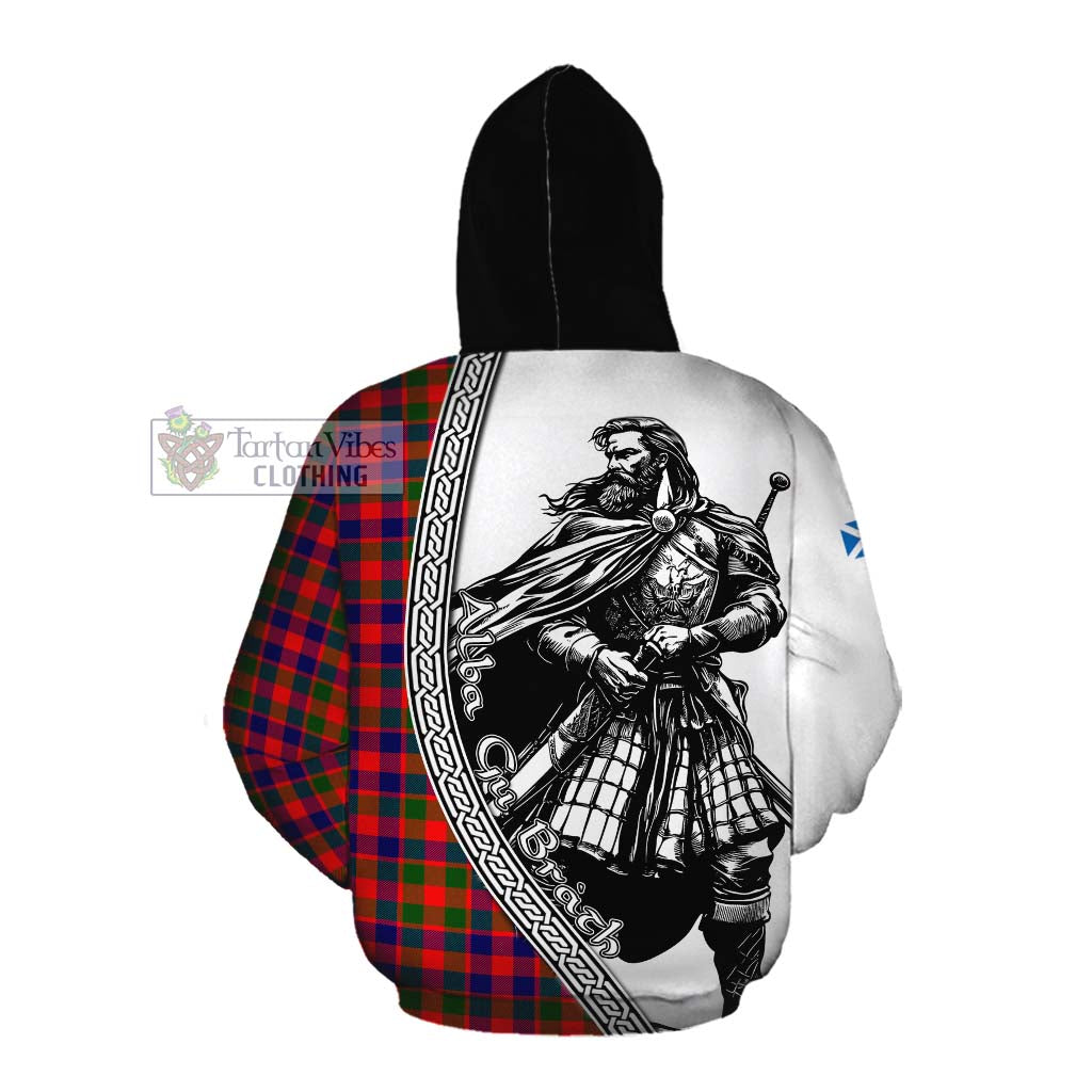 MacGowan (McGowan) Tartan Clan Crest Cotton Hoodie with Highlander Warrior Celtic Style Pullover Hoodie - Tartan Vibes Clothing
