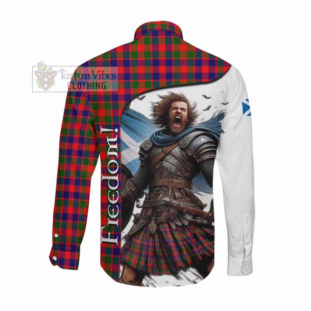 MacGowan (McGowan) Crest Tartan Long Sleeve Button Shirt Inspired by the Freedom of Scottish Warrior Men's Shirt - Tartan Vibes Clothing