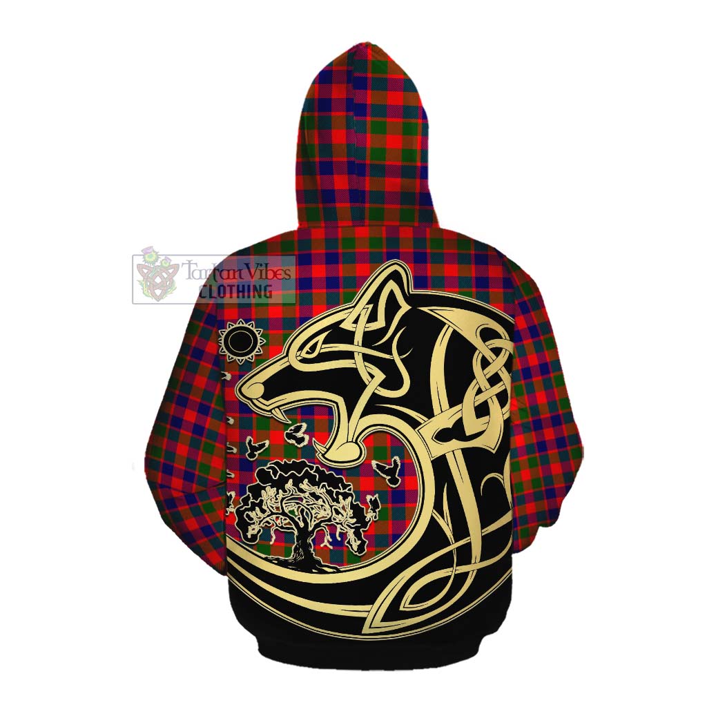 MacGowan (McGowan) Tartan Cotton Hoodie with Family Crest Celtic Wolf Style Pullover Hoodie - Tartan Vibes Clothing