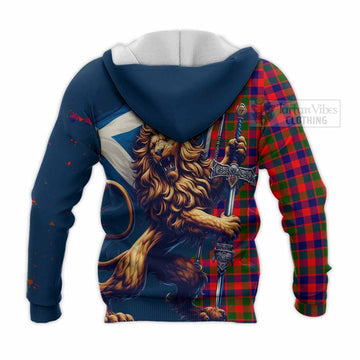 MacGowan (McGowan) Tartan Family Crest Knitted Hoodie with Scottish Majestic Lion - Tartan Vibes Clothing