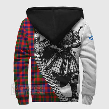 MacGowan (McGowan) Tartan Clan Crest Sherpa Hoodie with Highlander Warrior Celtic Style - Tartan Vibes Clothing