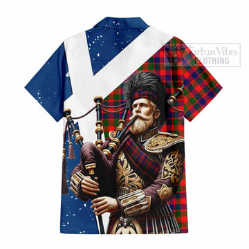 MacGowan (McGowan) Tartan Hawaiian Shirt with Family Crest Scottish Bagpiper Vibes - Tartan Vibes Clothing