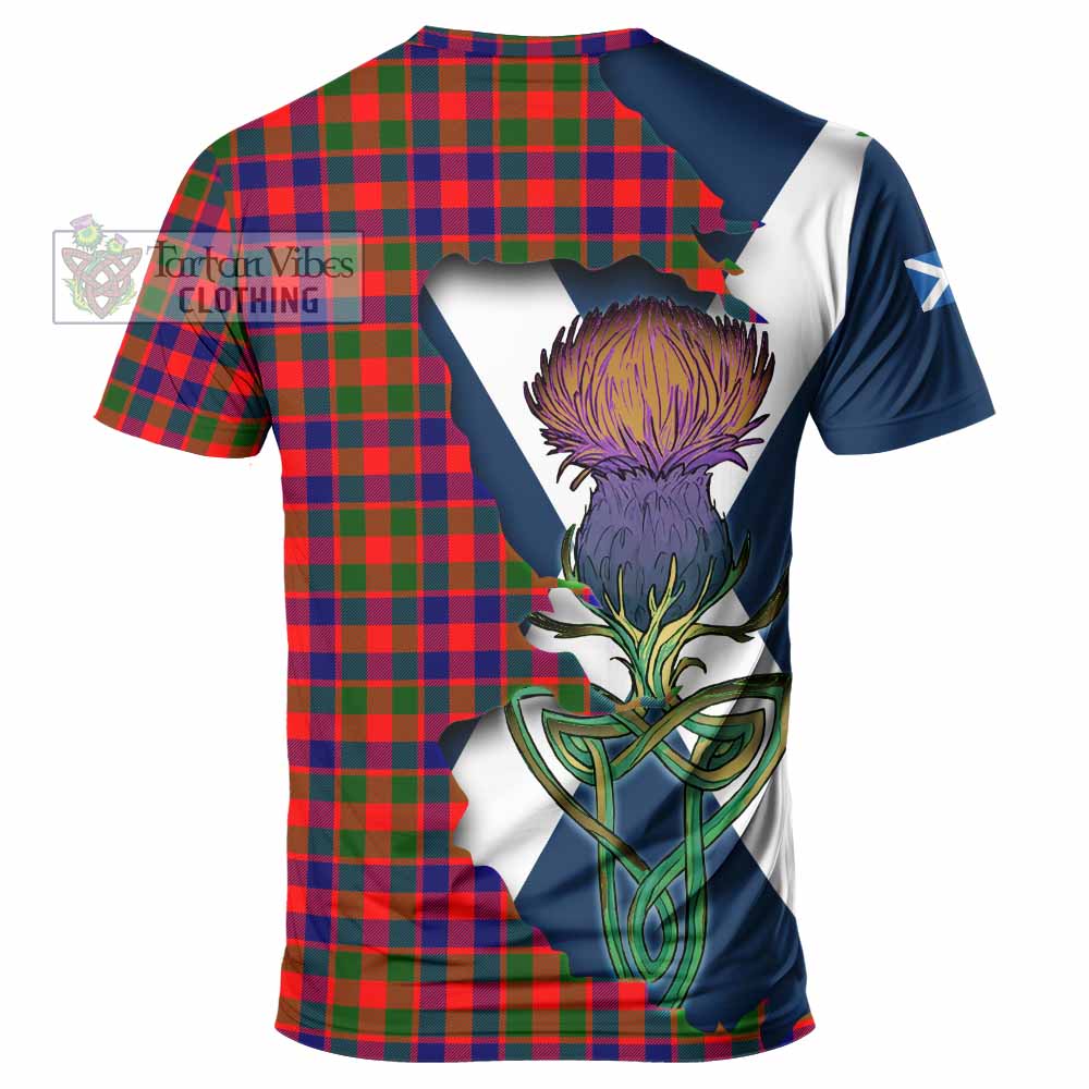 Tartan Vibes Clothing MacGowan (McGowan) Tartan Family Crest T-Shirt Scottish Thistle Celtic Inspired