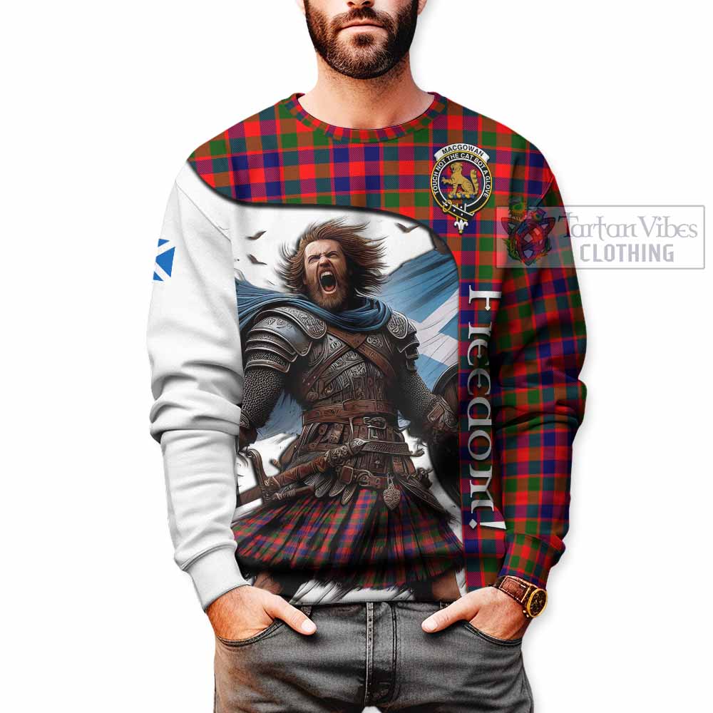 MacGowan (McGowan) Crest Tartan Sweatshirt Inspired by the Freedom of Scottish Warrior - Tartan Vibes Clothing