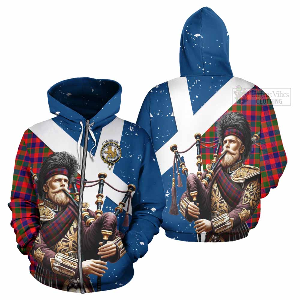 MacGowan (McGowan) Tartan Hoodie with Family Crest Scottish Bagpiper Vibes - Tartan Vibes Clothing