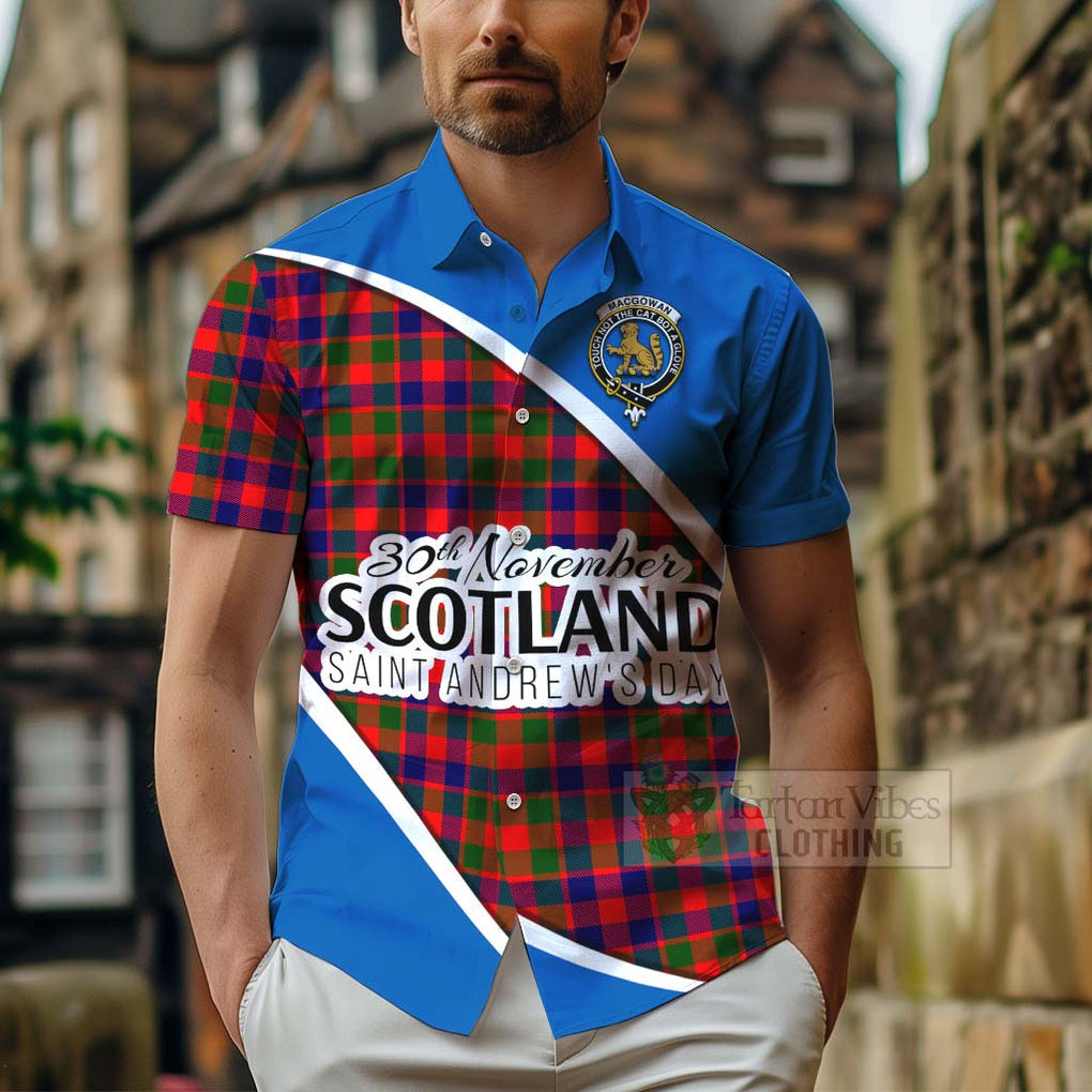 MacGowan (McGowan) Family Crest Tartan Hawaiian Shirt Celebrate Saint Andrew's Day in Style - Tartan Vibes Clothing