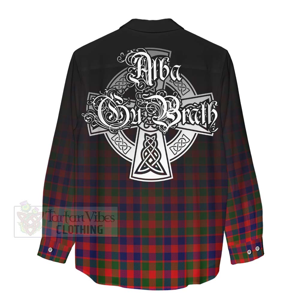 MacGowan (McGowan) Tartan Women's Casual Shirt Featuring Alba Gu Brath Family Crest Celtic Inspired - Tartan Vibes Clothing