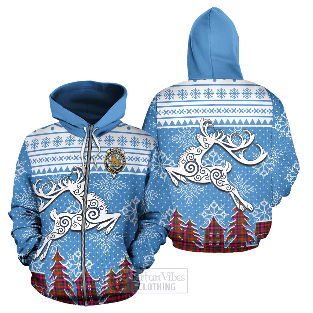 MacGowan (McGowan) Clan Christmas Hoodie Celtic Reindeer Style - Tartan Vibes Clothing