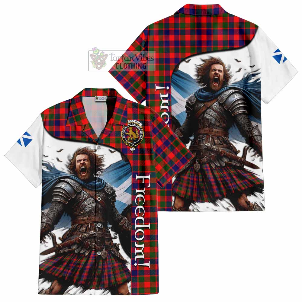 MacGowan (McGowan) Crest Tartan Hawaiian Shirt Inspired by the Freedom of Scottish Warrior - Tartan Vibes Clothing