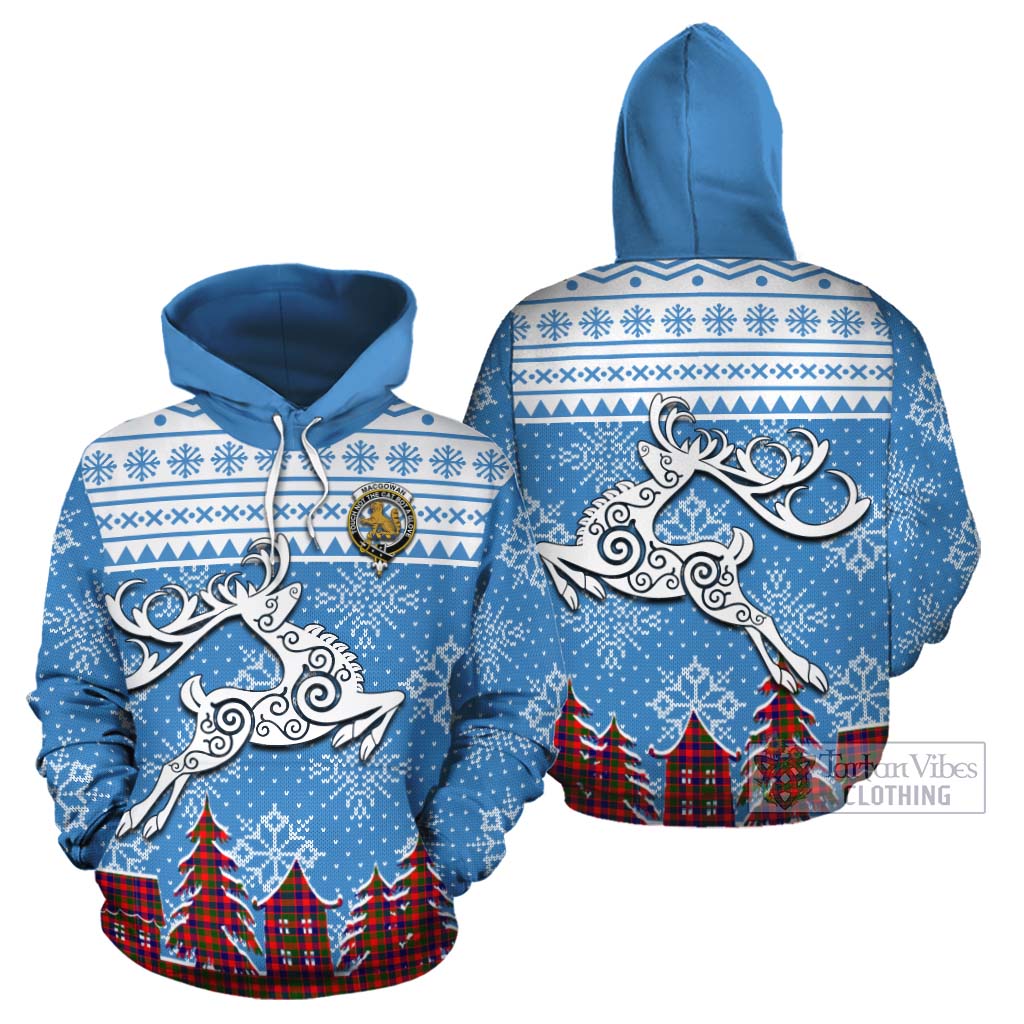 MacGowan (McGowan) Clan Christmas Cotton Hoodie Celtic Reindeer Style Zip Hoodie - Tartan Vibes Clothing
