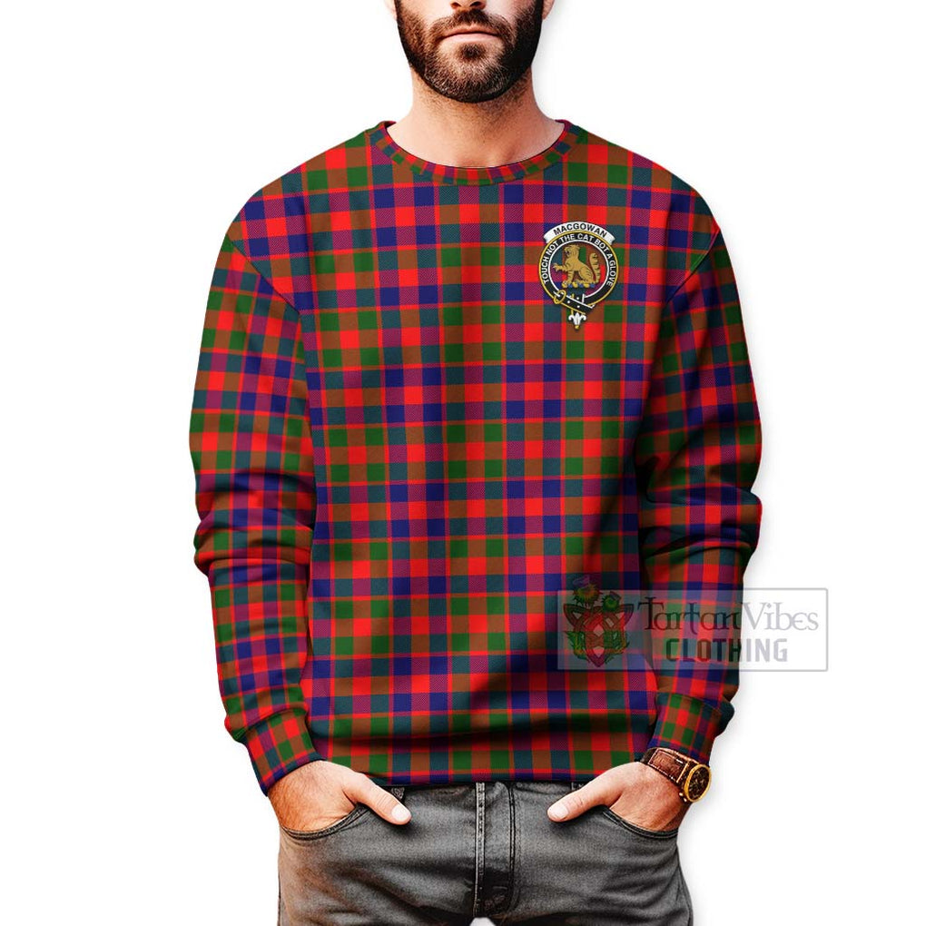 MacGowan (McGowan) Tartan Sweatshirt with Family Crest Celtic Skull Style - Tartan Vibes Clothing