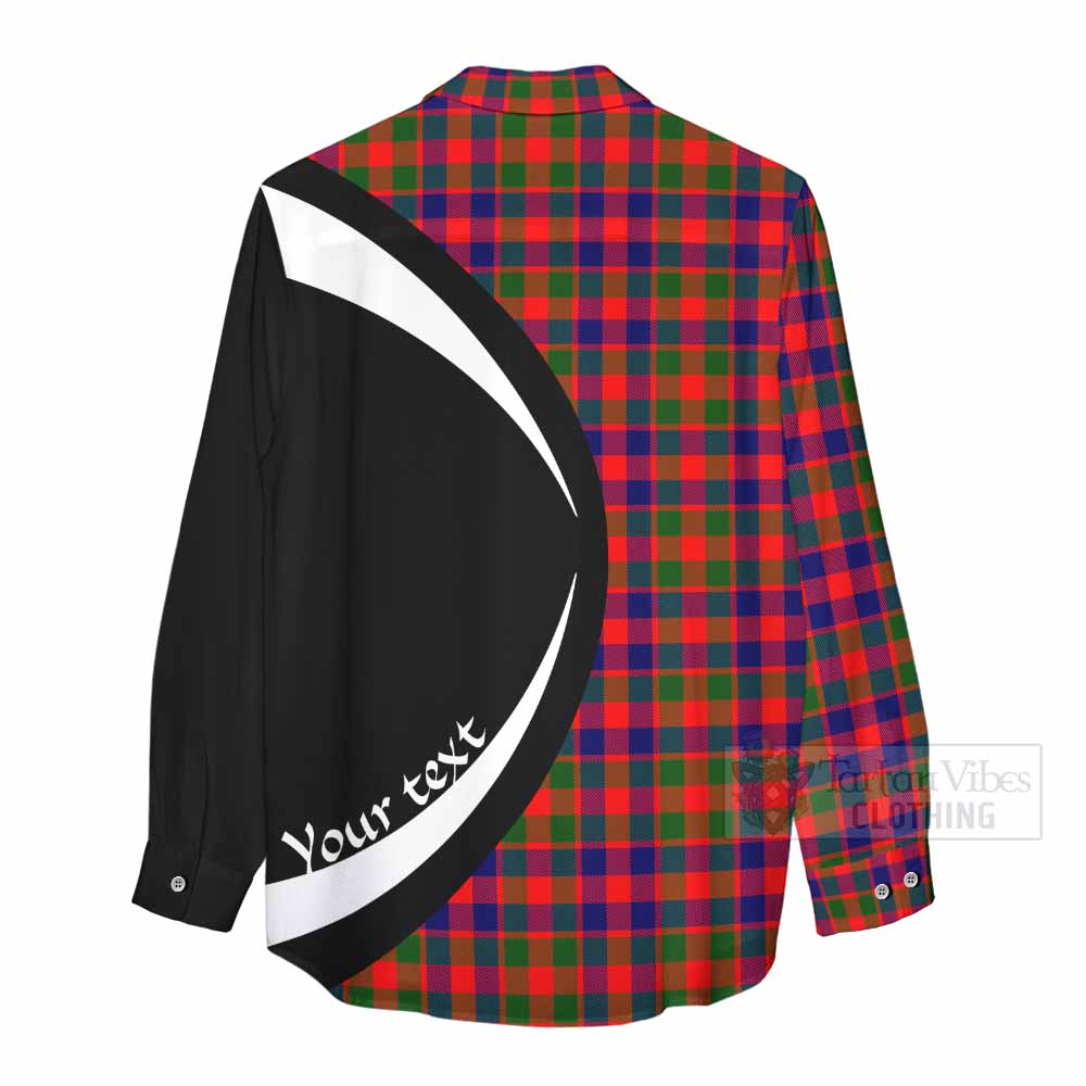 MacGowan (McGowan) Tartan Women's Casual Shirt with Family Crest Circle Style - Tartan Vibes Clothing