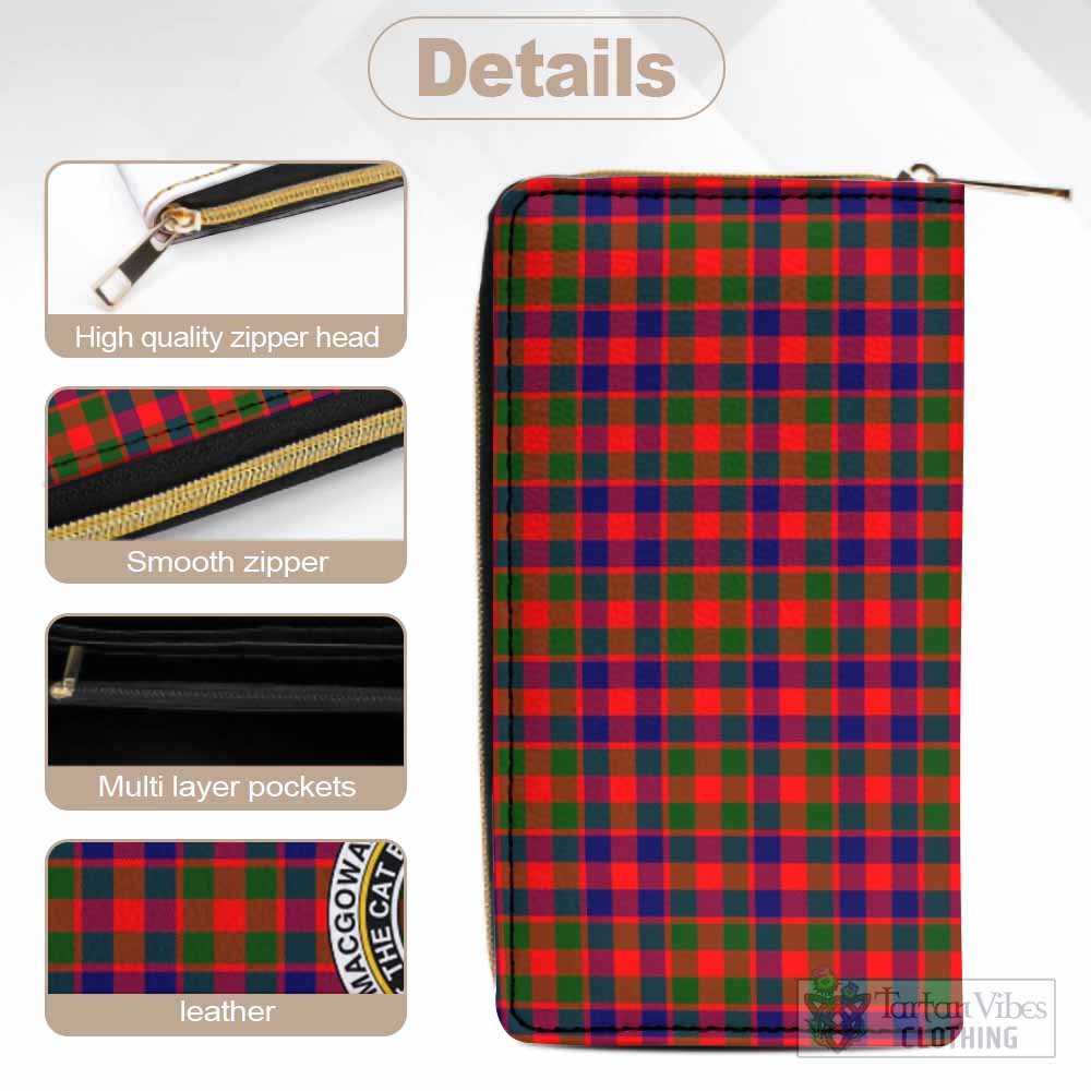 MacGowan (McGowan) Tartan Women's Leather Wallet with Family Crest - Tartan Vibes Clothing