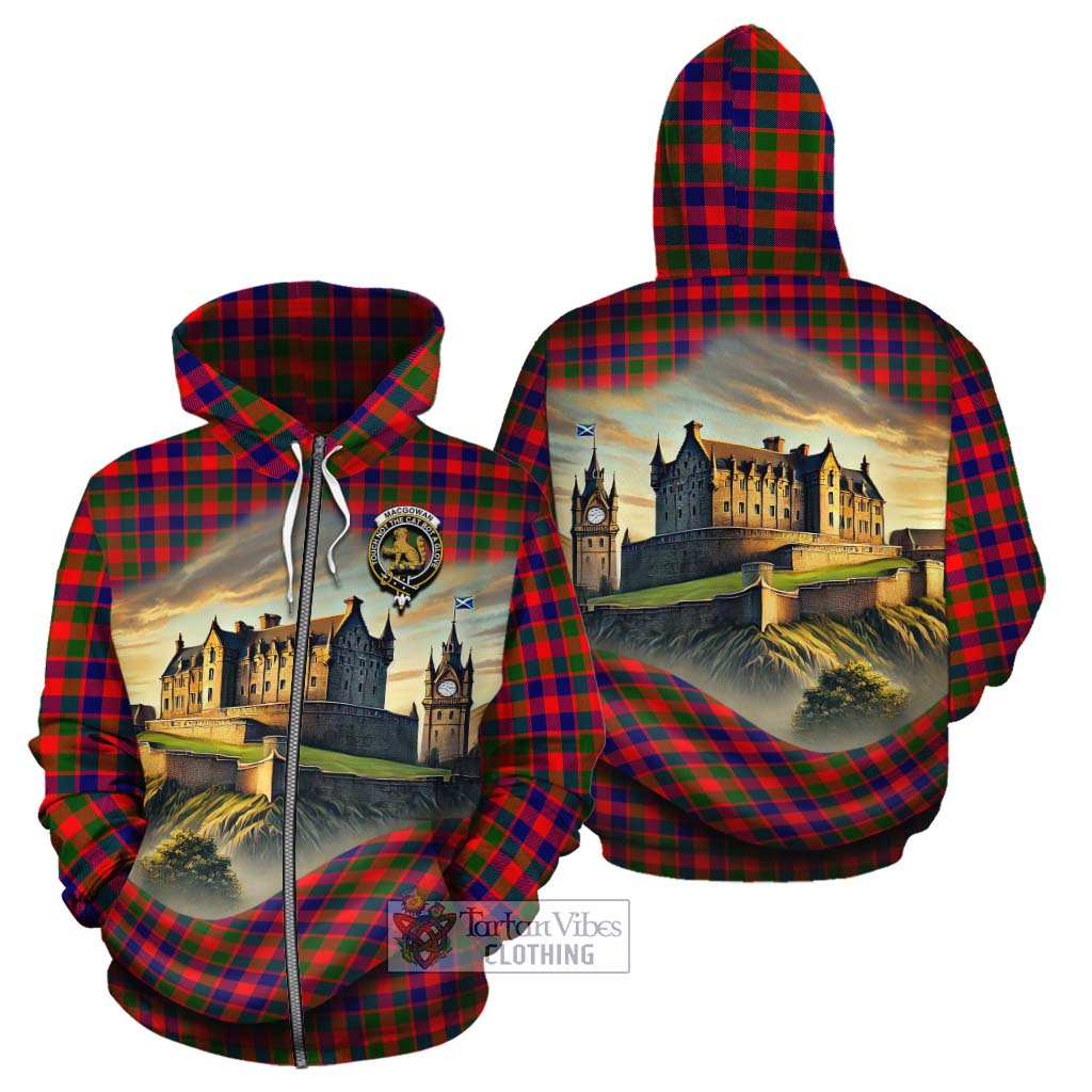 MacGowan (McGowan) Tartan Family Crest Cotton Hoodie with Scottish Ancient Castle Style Zip Hoodie - Tartan Vibes Clothing