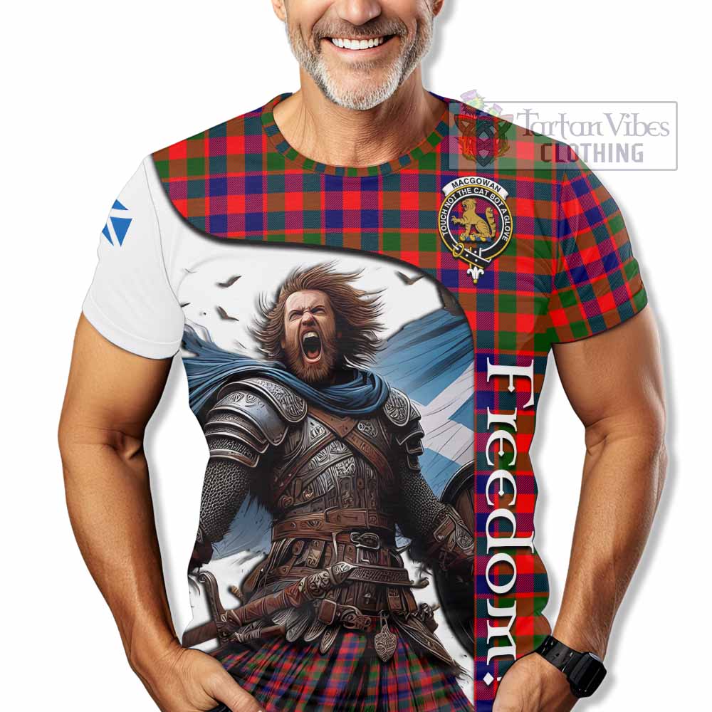 MacGowan (McGowan) Crest Tartan T-Shirt Inspired by the Freedom of Scottish Warrior - Tartan Vibes Clothing