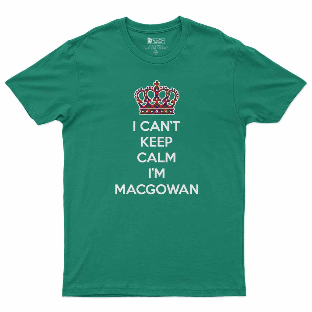 MacGowan (McGowan) Can't Keep Calm Men's T-Shirt Irish Green - Tartan Vibes Clothing