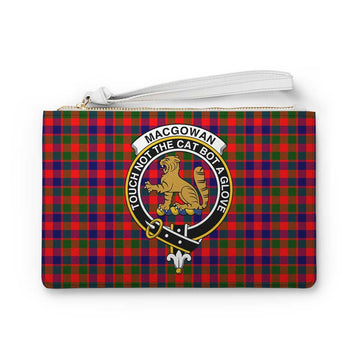 Tartan Vibes Clothing MacGowan (McGowan) Family Crest Tartan Clutch Bag