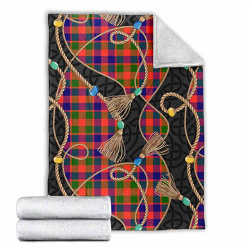 MacGowan (McGowan) Scottish Tartan Twisted Ropes Stylized Blanket X-Large 59 x 79 inches 150 x 200 cm - Tartan Vibes Clothing