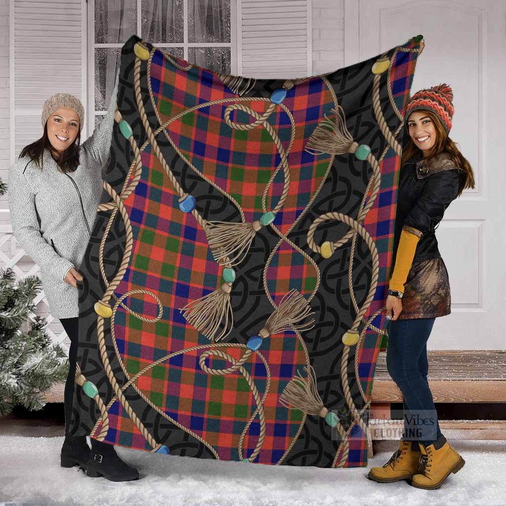 MacGowan (McGowan) Scottish Tartan Twisted Ropes Stylized Blanket - Tartan Vibes Clothing