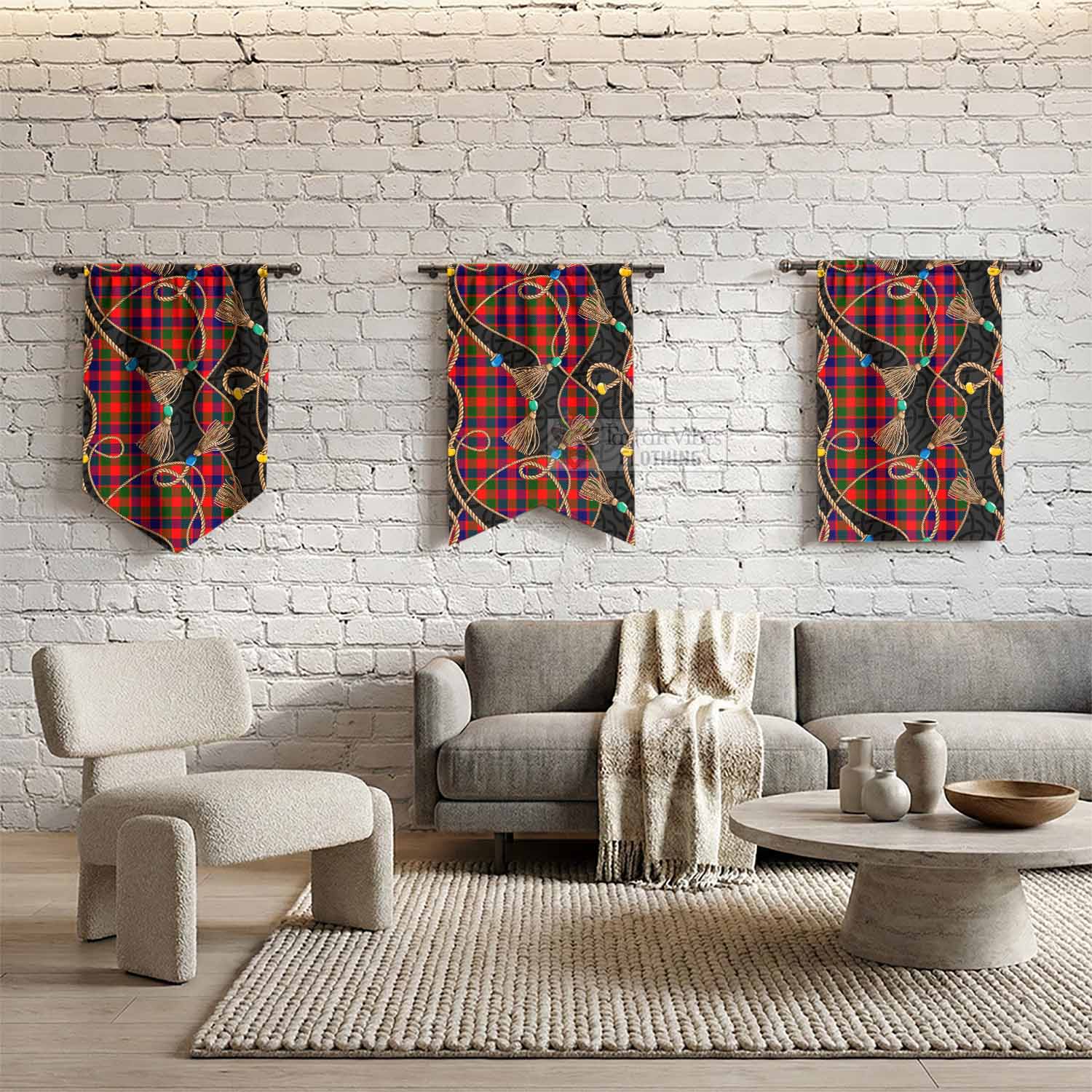 MacGowan (McGowan) Scottish Tartan Twisted Ropes Stylized Gonfalon - Tartan Vibes Clothing