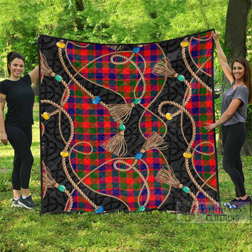 MacGowan (McGowan) Scottish Tartan Twisted Ropes Stylized Premium Quilt - Tartan Vibes Clothing