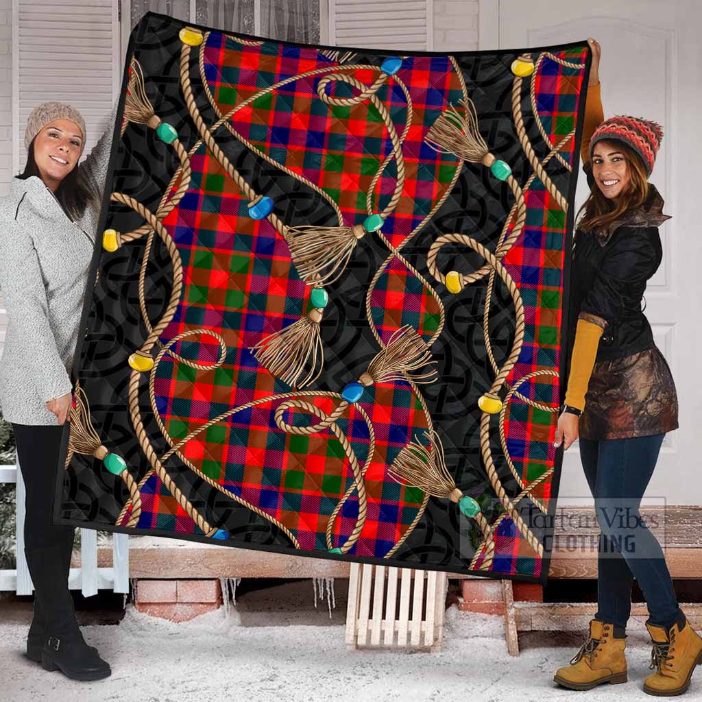 MacGowan (McGowan) Scottish Tartan Twisted Ropes Stylized Premium Quilt - Tartan Vibes Clothing