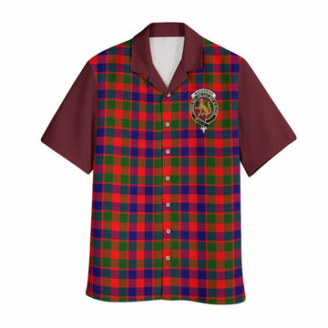 MacGowan (McGowan) Tartan Accent Hawaiian Shirt with Family Crest