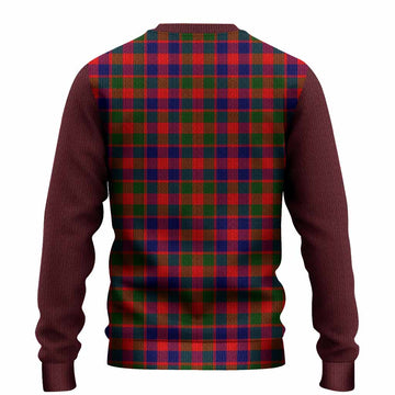 MacGowan (McGowan) Tartan Accent Knitted Sweater with Family Crest