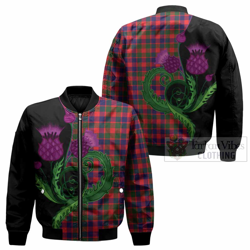 MacGowan (McGowan) Tartan Bomber Jacket Traditional Scottish Thistle - Tartan Vibes Clothing