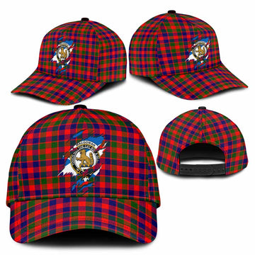 MacGowan (McGowan) Tartan Classic Cap with Family Crest In Me Style