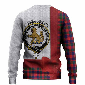 MacGowan (McGowan) Tartan Crest Christmas Christmas Ugly Sweater Highland Cow Bagpipes Coquette Bow Style