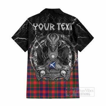 MacGowan (McGowan) Tartan Crest Cotton Hawaiian Shirt Celtic Odin's Raven Legacy