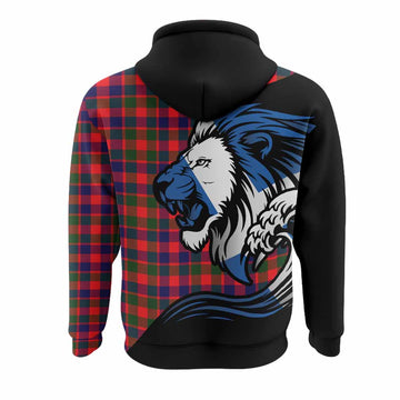 MacGowan (McGowan) Tartan Crest Hoodie Scottish Golden Lions Wave Flow